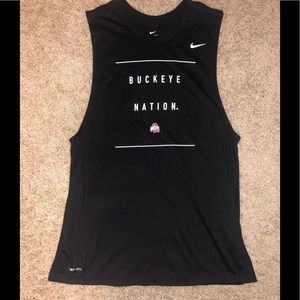 Ohio State Nike Black Dri-Fit Tank